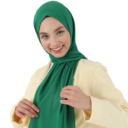 alalar | Premium Plain Chiffon Hijab – Malaysian Style Long Shawl