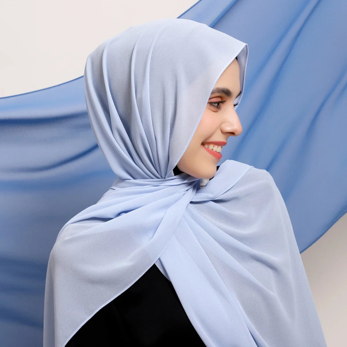 alalar | Solid Color Chiffon Hijab Shawl – 36 Colors, Lightweight Long Wrap (70×180cm)