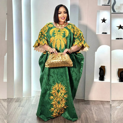 ALALAR | Luxury African Boubou Dress – Rich Embroidered Long Modest Dress for Women