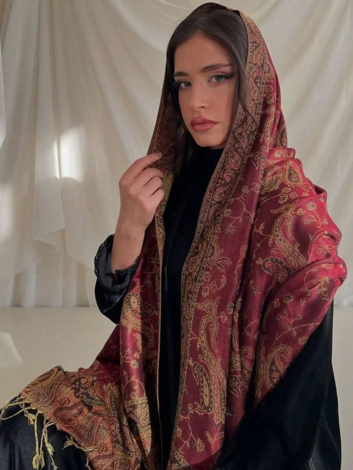alalar-Paisley Pashmina Hijab