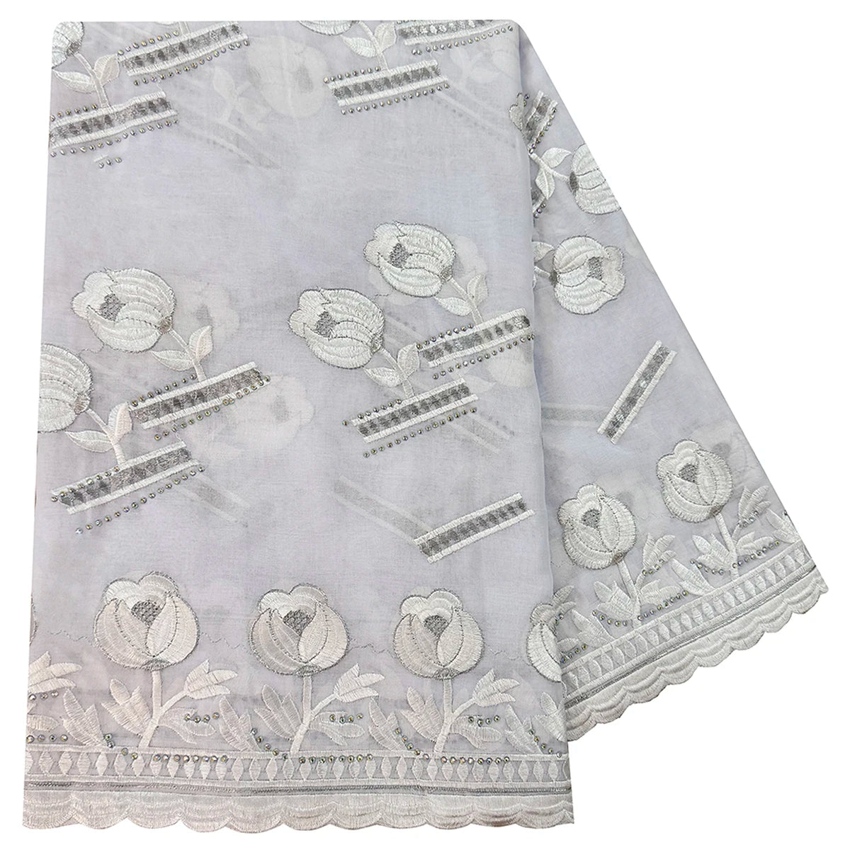 alalar | 100% Cotton Rayon Embroidered Scarf — Dubai Signature Style-اسيراد دبي
