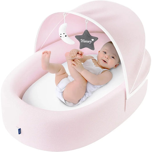 alalar-Infant Premium Portable Baby Lounger Nest – Foldable Travel -سرير أطفال محمول فاخر من إنفانت - قابل للطي أثناء السفر