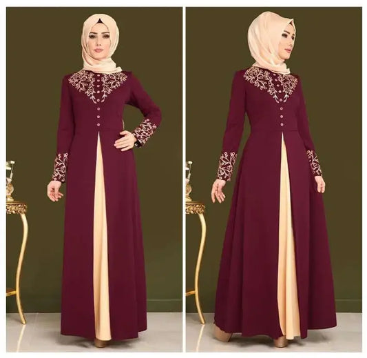 alalar-Scarf-Abaya Muslim Dress Womens  Fashion Abaya Dubai  Appliques  Turkey   Women Elegant Long