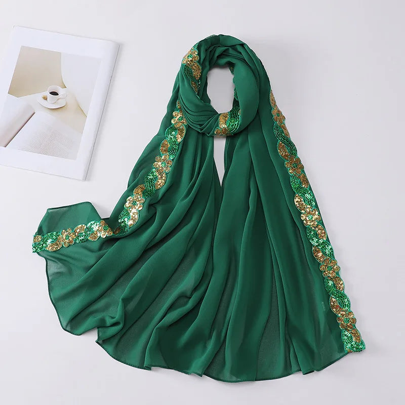 alalar-Chiffon Hijab Scarf Turban for Muslim Women Fashion Headscarf -شيفون