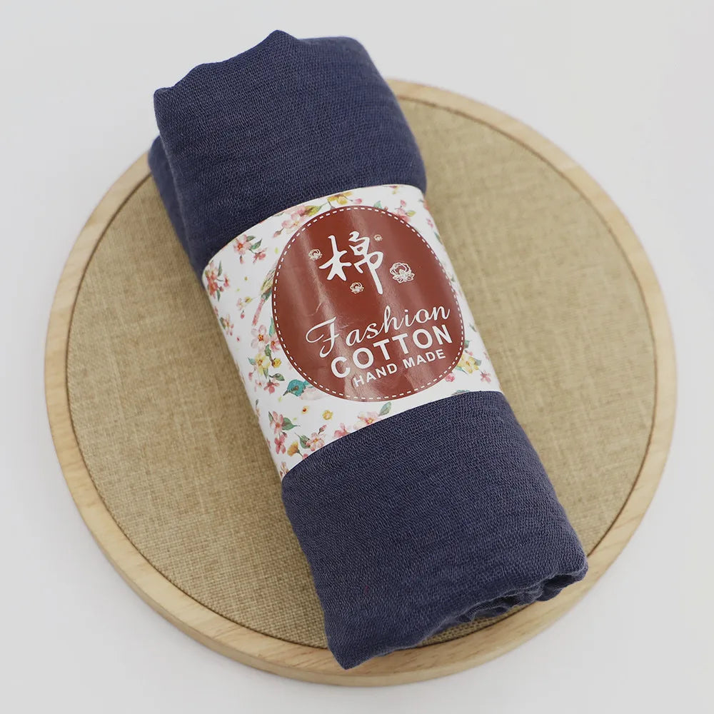 alalar-Big size  crinkle scarf for women soft cotton headscarf