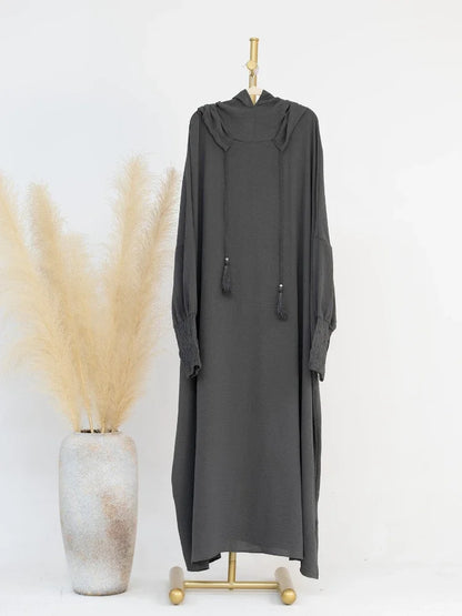 alalar | Hooded Ramadan Abaya Dress – Elegant Eid Jilbab Kaftan for Women