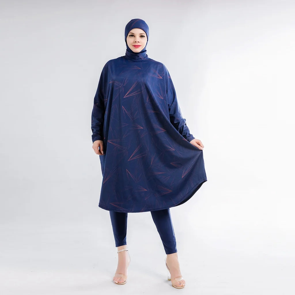alalar | Plus-Size Modest Burkini Swimsuit – Long-Sleeve Full-Cover Swimwear with Hijab