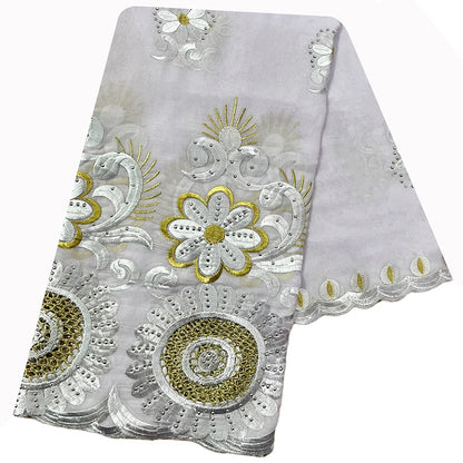 alalar | Oversized Cotton Embroidered Hijab Scarf – African Style & Modest Wrap