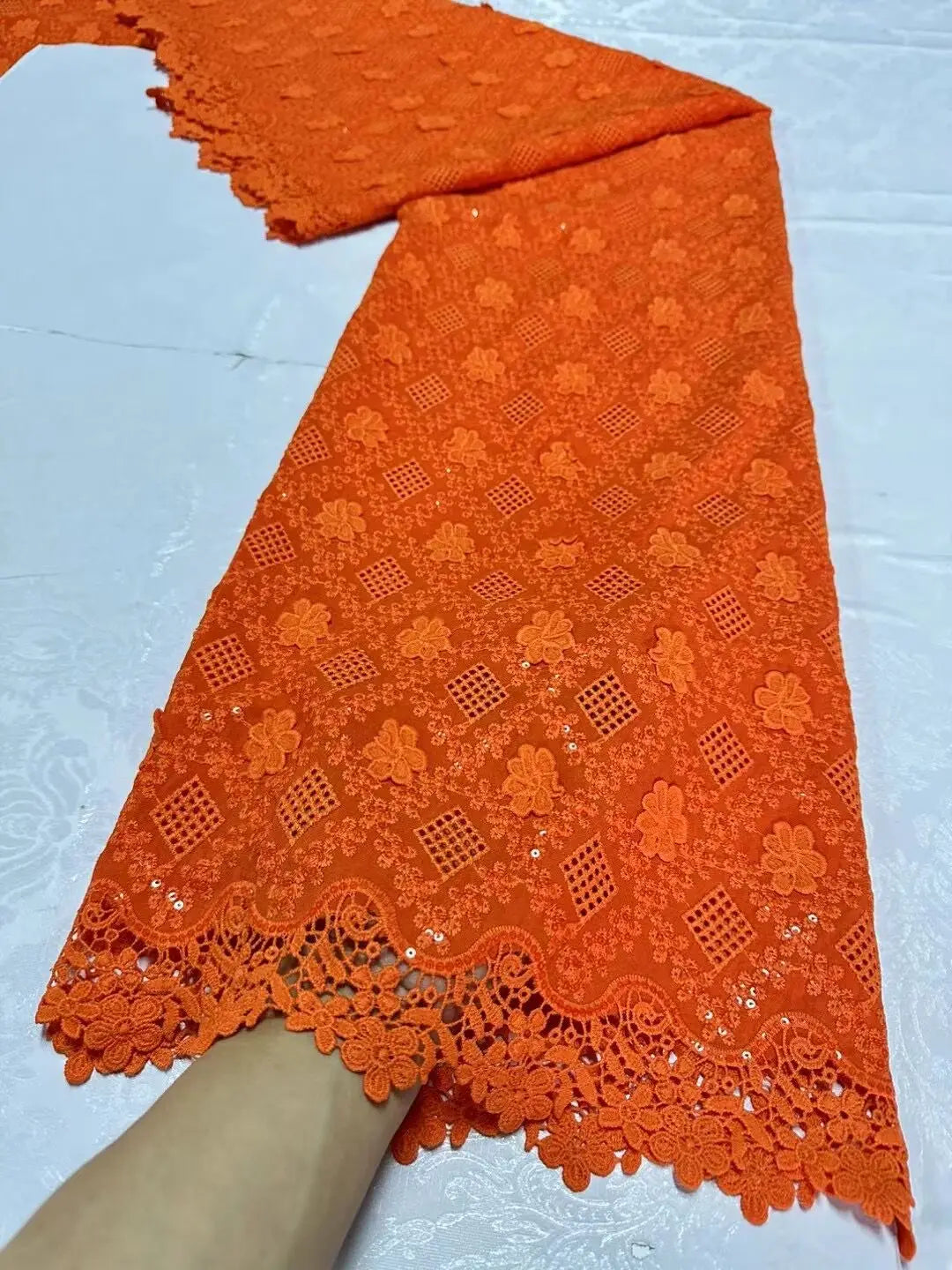 alalar-Premium Nigerian Tulle Lace Fabric – 5 Yards for Wedding, Party, Embroidery & Sequin Dresses, 2024 JL360