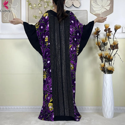 alalar-عبايات إسلامية جديدة من القطن للنساء مع وشاح كبيرNew Muslim Abayas Cotton Fabric For Women Dresse With Big Scarf 2025