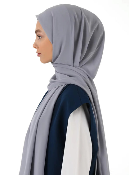 alalar | Premium Plain Chiffon Hijab – Malaysian Style Long Shawl