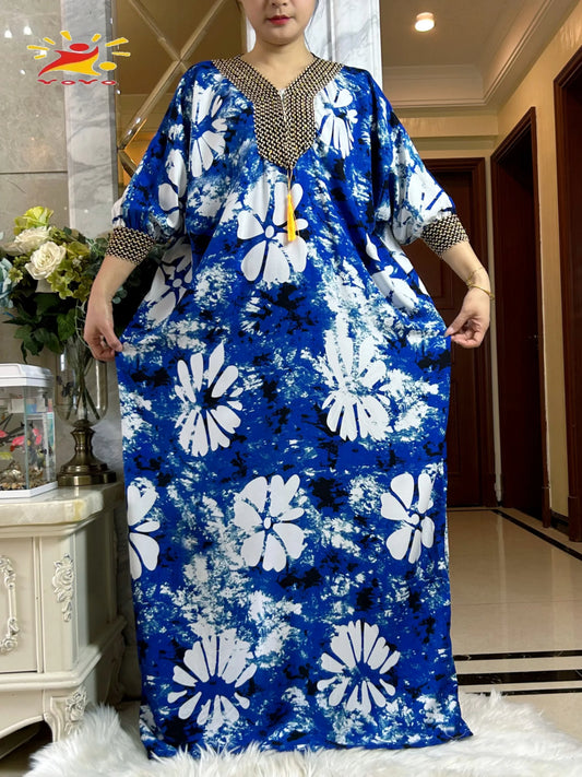 alalar-Scarf-Abaya 2025 New Muslim Abayas For Women Ramadan Fashion Sets Cotton Tie-dye Boubou Loose Femme Robe With 210x150cm Oversize Scarf