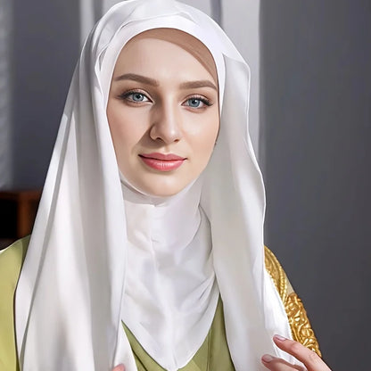 alalar | Solid Color Chiffon Amira Hijab – Lightweight Breathable Instant Headscarf