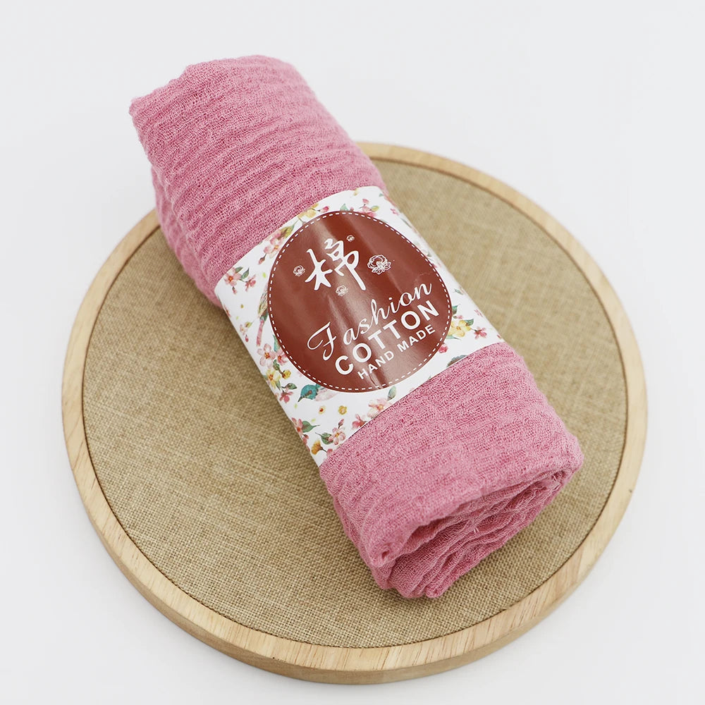 alalar-Big size  crinkle scarf for women soft cotton headscarf