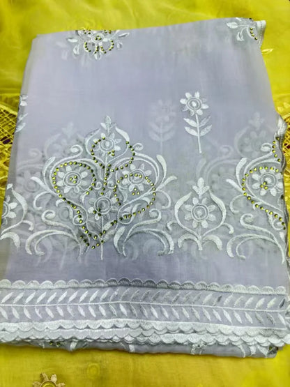alalar | Luxury Embroidered Cotton Hijab Scarf – African & Dubai Style