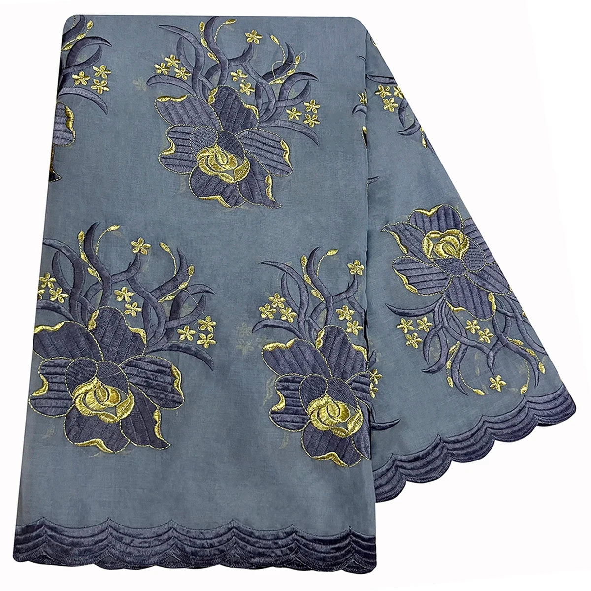 alalar | Premium Embroidered Cotton Hijab – African & Dubai Style Scarf