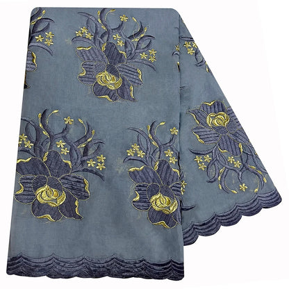 alalar | Premium Embroidered Cotton Hijab – African & Dubai Style Scarf