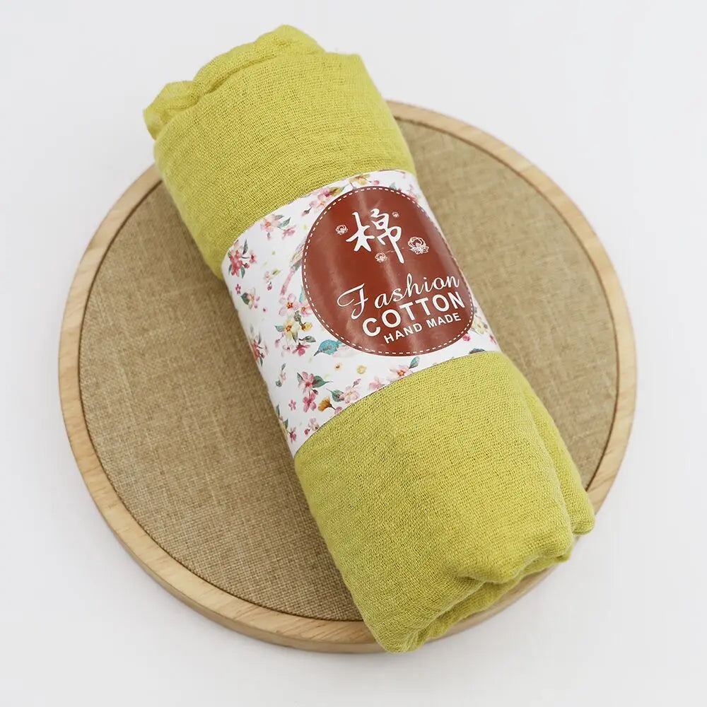 alalar-Big size  crinkle scarf for women soft cotton headscarf