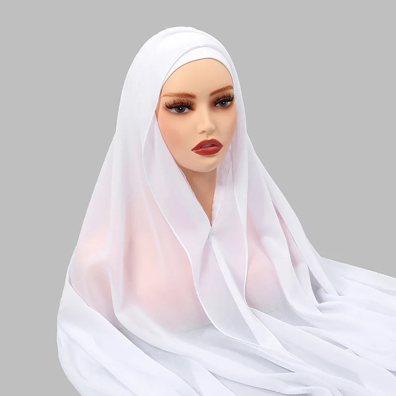 alalar | Chiffon Hijab with Built-In Magnets – Premium No-Pin Scarf with Undercap Turban