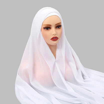 alalar | Chiffon Hijab with Built-In Magnets – Premium No-Pin Scarf with Undercap Turban