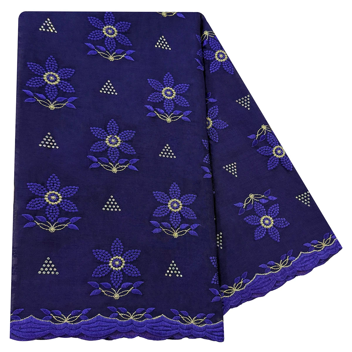 alalar | Embroidered Floral Sequin Cotton Hijab – Dubai-Style Scarf (2025)