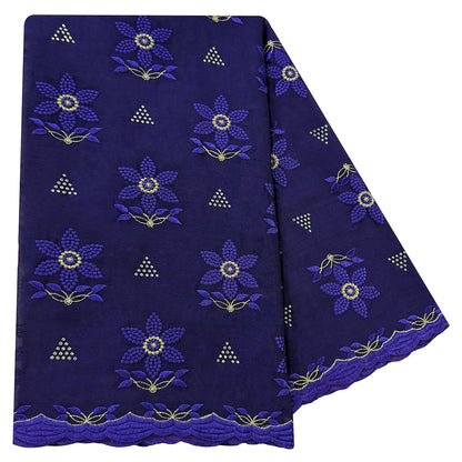 alalar | Embroidered Floral Sequin Cotton Hijab – Dubai-Style Scarf (2025)