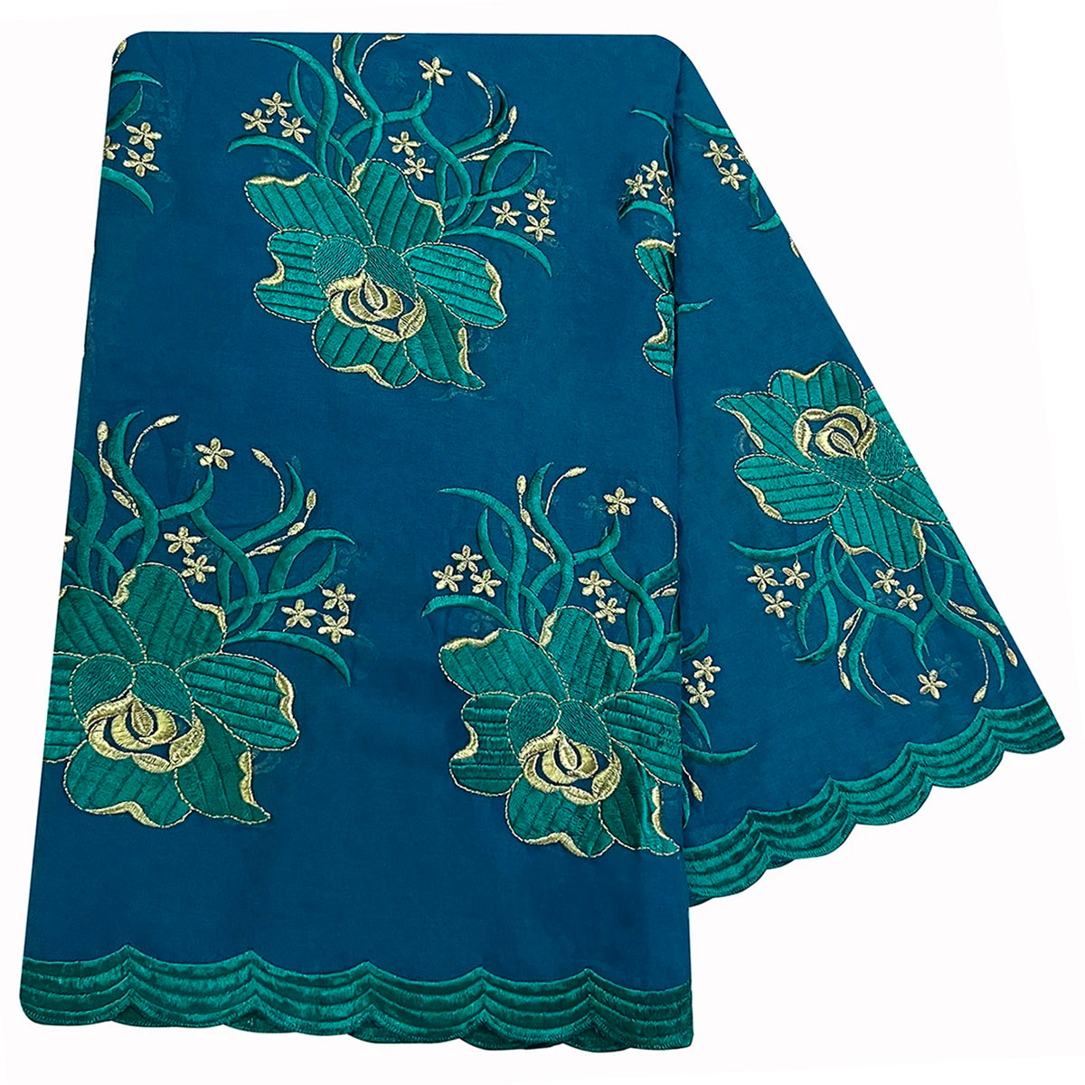 alalar | Premium Embroidered Cotton Hijab – African & Dubai Style Scarf