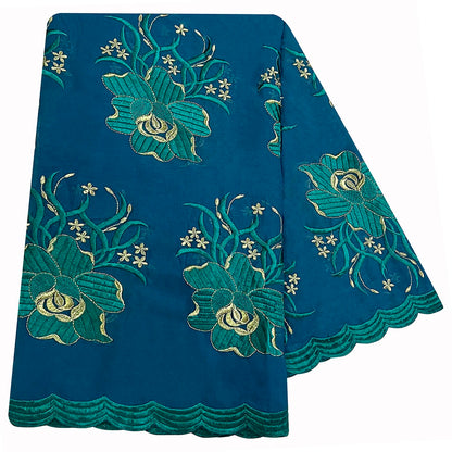 alalar | Premium Embroidered Cotton Hijab – African & Dubai Style Scarf