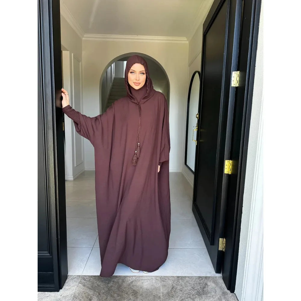 ALALAR | Hooded Jilbab Dress for Women – Eid Ramadan Morocco Kaftan Dubai Modest Long Robe 2026