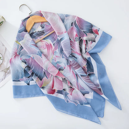 alalar-Scarf-Abaya Women Malaysia Tudung Bawal Flower Print Hijab New Design Headscarf