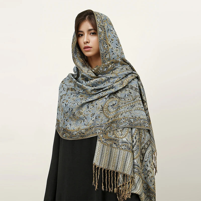 alalar | Bohemia Pashmina Hijab — Long Cashmere-Feel Shawl