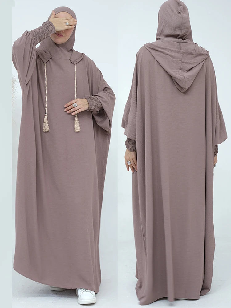 alalar | Hooded Ramadan Abaya Dress – Elegant Eid Jilbab Kaftan for Women
