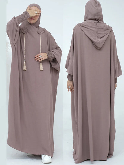 alalar | Hooded Ramadan Abaya Dress – Elegant Eid Jilbab Kaftan for Women