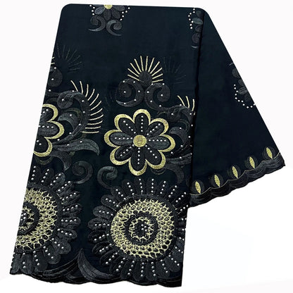 alalar | Oversized Cotton Embroidered Hijab Scarf – African Style & Modest Wrap