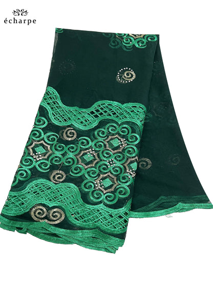 alalar | African Cotton Embroidered Hijab – Dubai-Style Ramadan Prayer Scarf