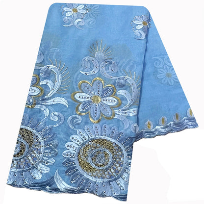 alalar | Oversized Cotton Embroidered Hijab Scarf – African Style & Modest Wrap