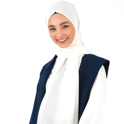 alalar | Premium Plain Chiffon Hijab – Malaysian Style Long Shawl