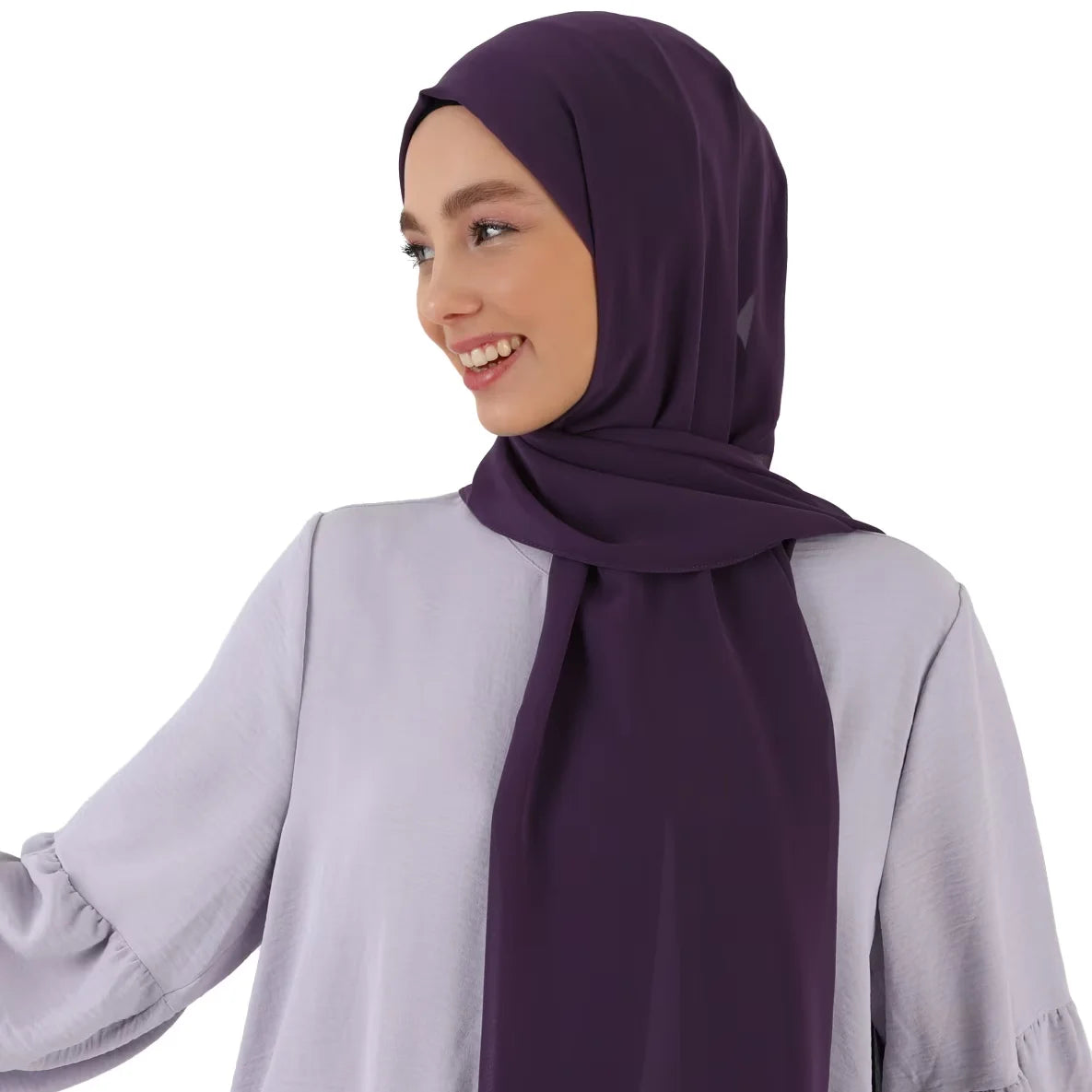 alalar | Premium Plain Chiffon Hijab – Malaysian Style Long Shawl