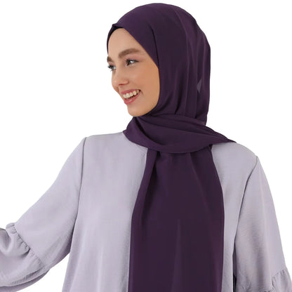 alalar | Premium Plain Chiffon Hijab – Malaysian Style Long Shawl