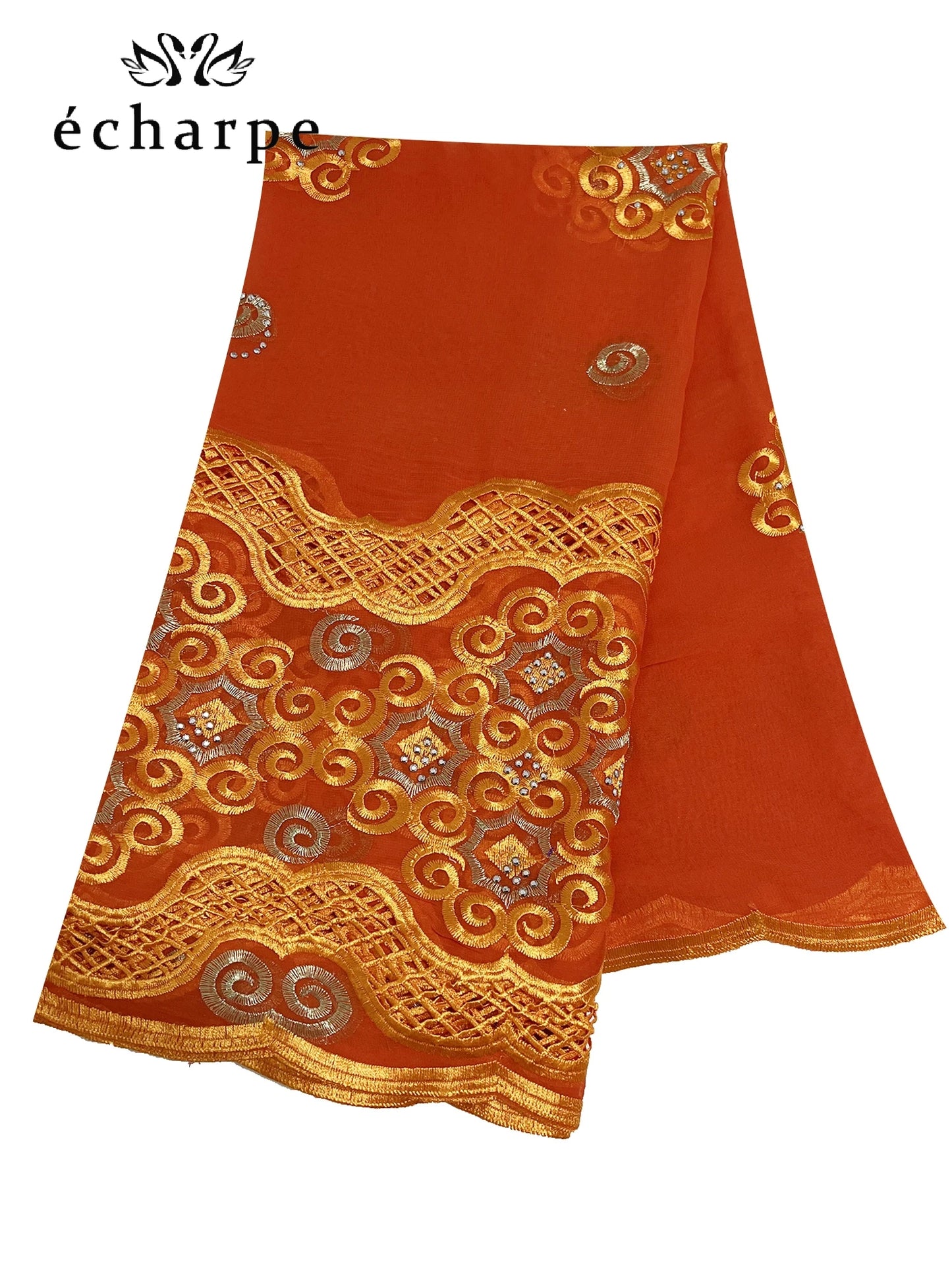 alalar | African Cotton Embroidered Hijab – Dubai-Style Ramadan Prayer Scarf