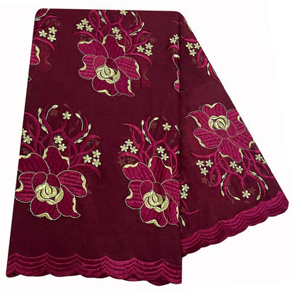alalar | Premium Embroidered Cotton Hijab – African & Dubai Style Scarf