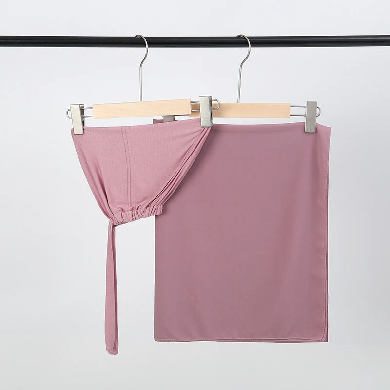 alalar-Scarf-Abaya Women2/Pcs  Muslem's Hijab With Matching Undercap Set