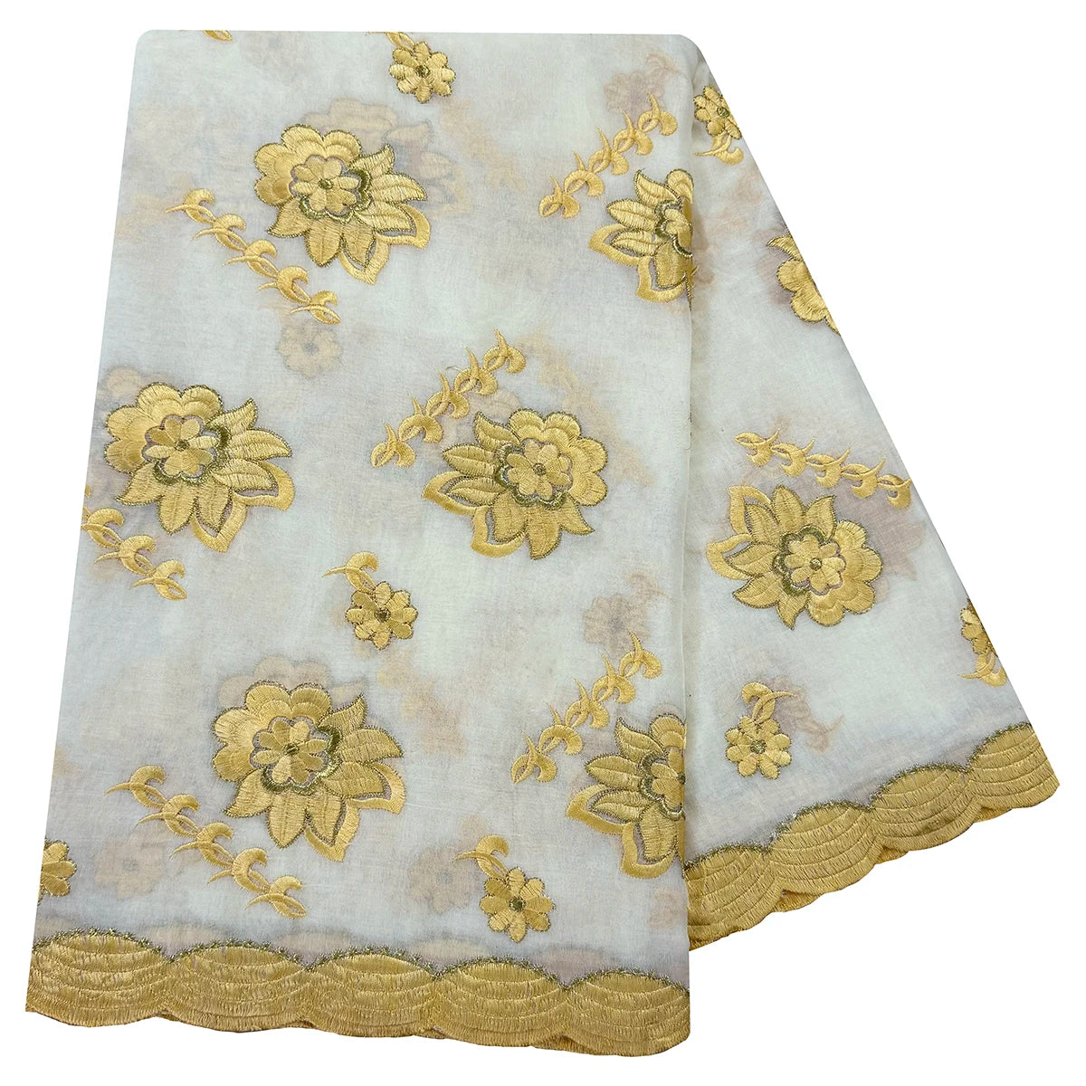 alalar| Embroidered Cotton Hijab Scarf – African Style Muslim Headscarf Dubai Modest Fashion