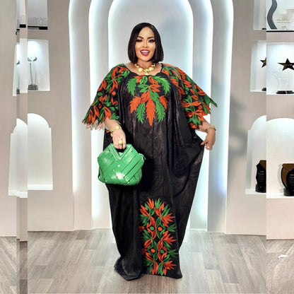 ALALAR | Luxury African Boubou Dress – Rich Embroidered Long Modest Dress for Women