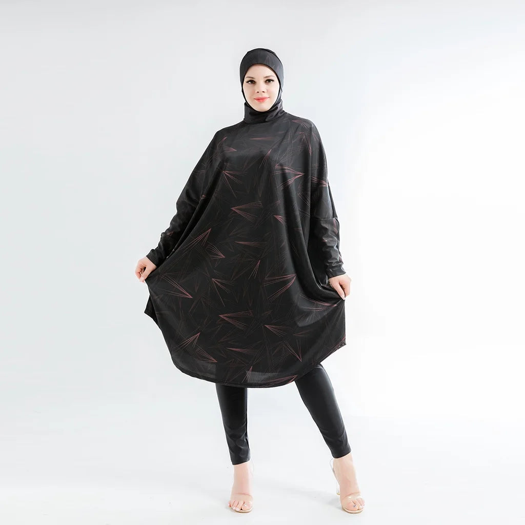 alalar | Plus-Size Modest Burkini Swimsuit – Long-Sleeve Full-Cover Swimwear with Hijab