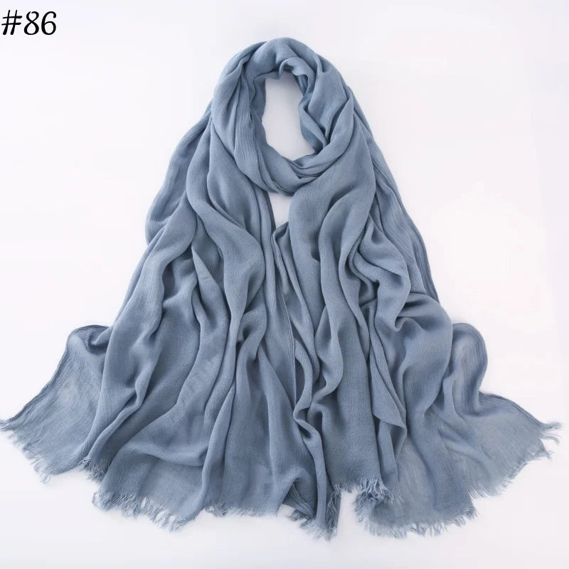 alalar | Soft Cotton Viscose Hijab – Multi-Color Lightweight Scarf - حجاب قطني بالوان متعددة