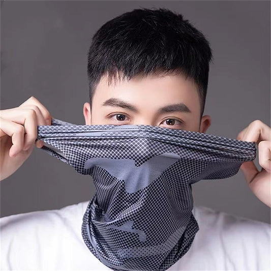 alalar-Men Silk Face Cover Neck  Breathable Hiking Scarf