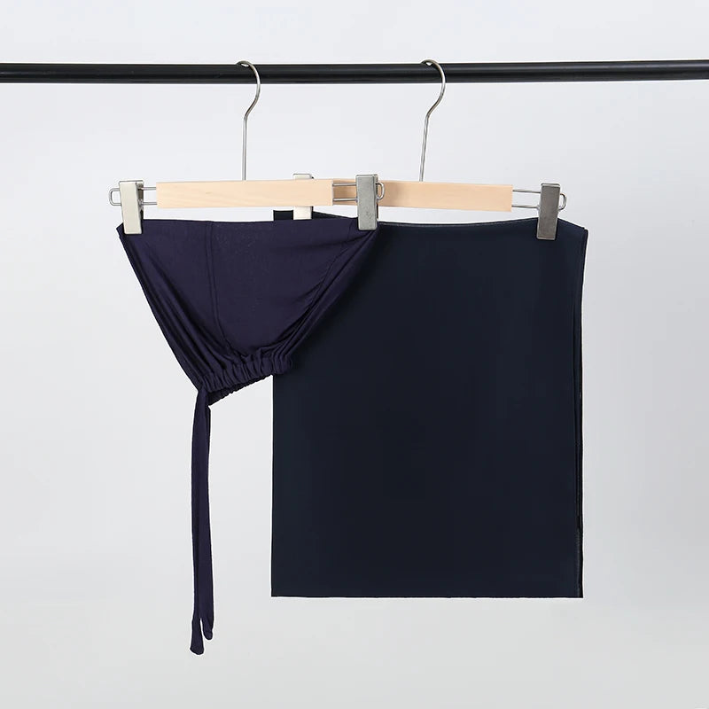 alalar-Scarf-Abaya Women2/Pcs  Muslem's Hijab With Matching Undercap Set