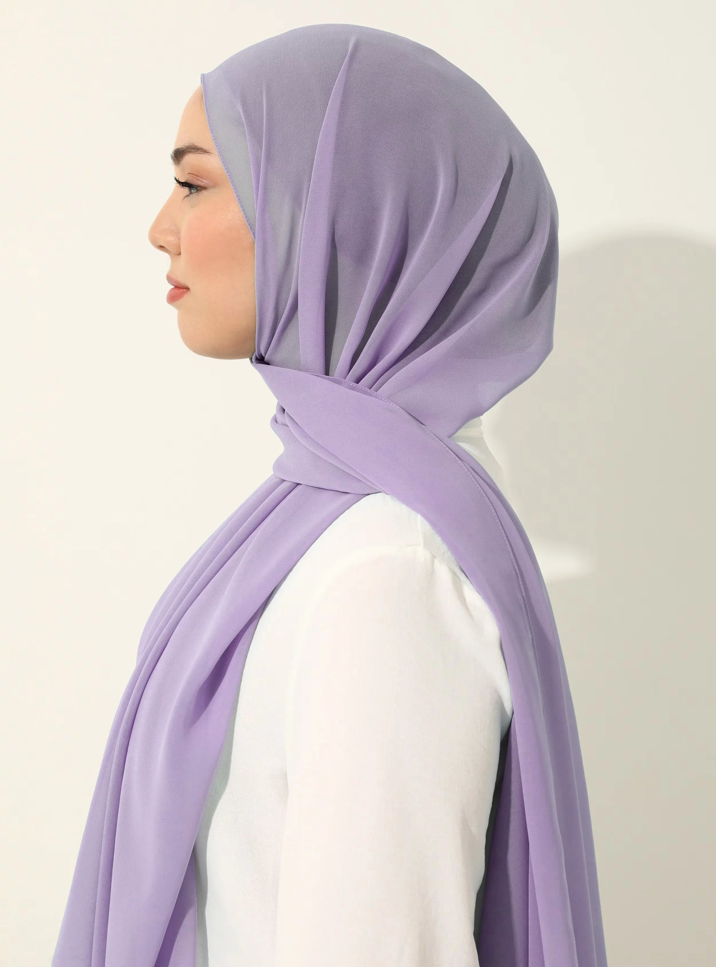 alalar | Premium Plain Chiffon Hijab – Malaysian Style Long Shawl