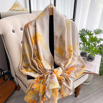 alalar-New Fashion Satin Silk Scarf Shawl For Muslim Woman